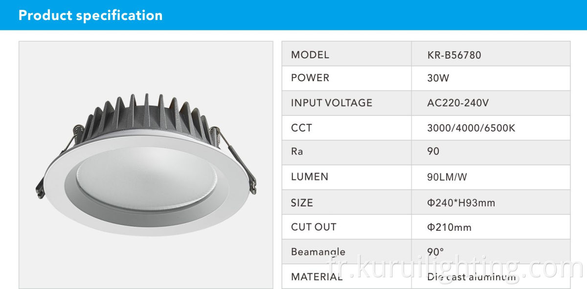 30W Led Downlight